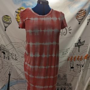 Woman's Time And True Maternity Long Maxi Dress.. Tie Dye Pattern.